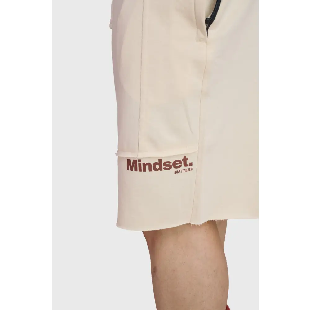 Raw Edge Oversized Shorts Beige - Shorts