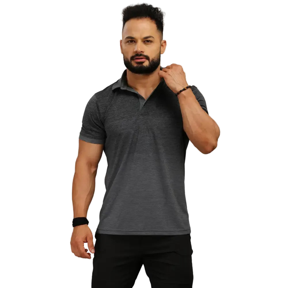Raw Polo Regular Fit T-shirt Grey