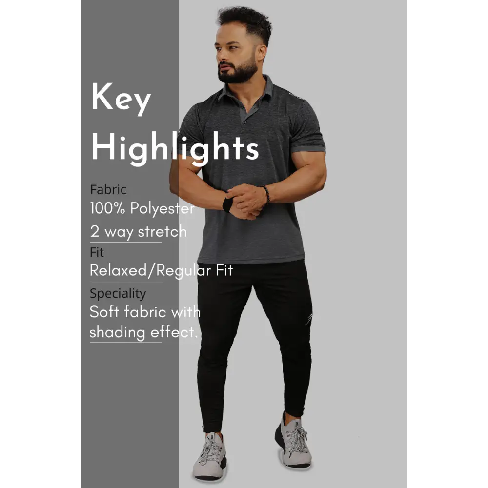 Raw Polo Regular Fit T-shirt Grey