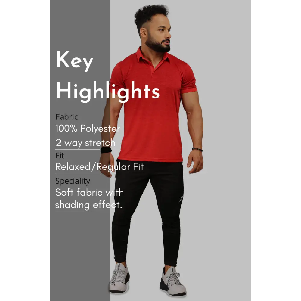 Raw Polo Regular Fit T-shirt Red
