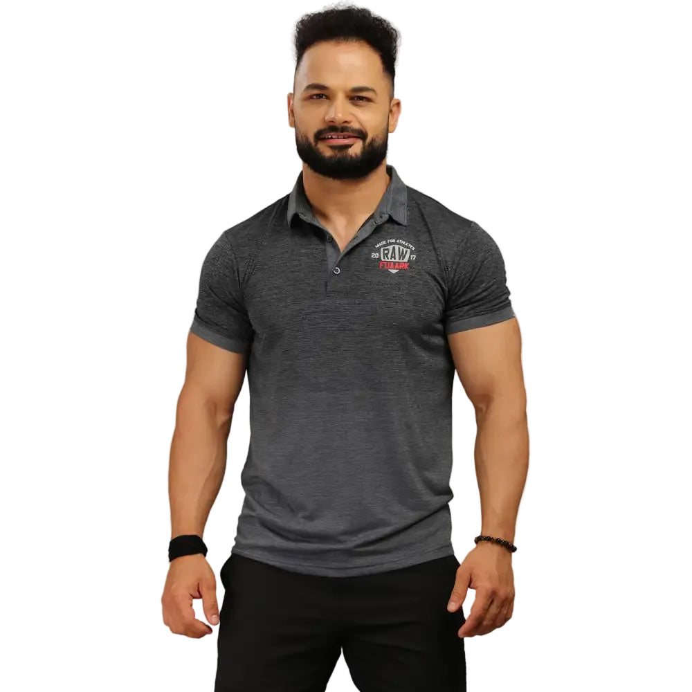 Raw Polo Slim Fit T-shirt Grey