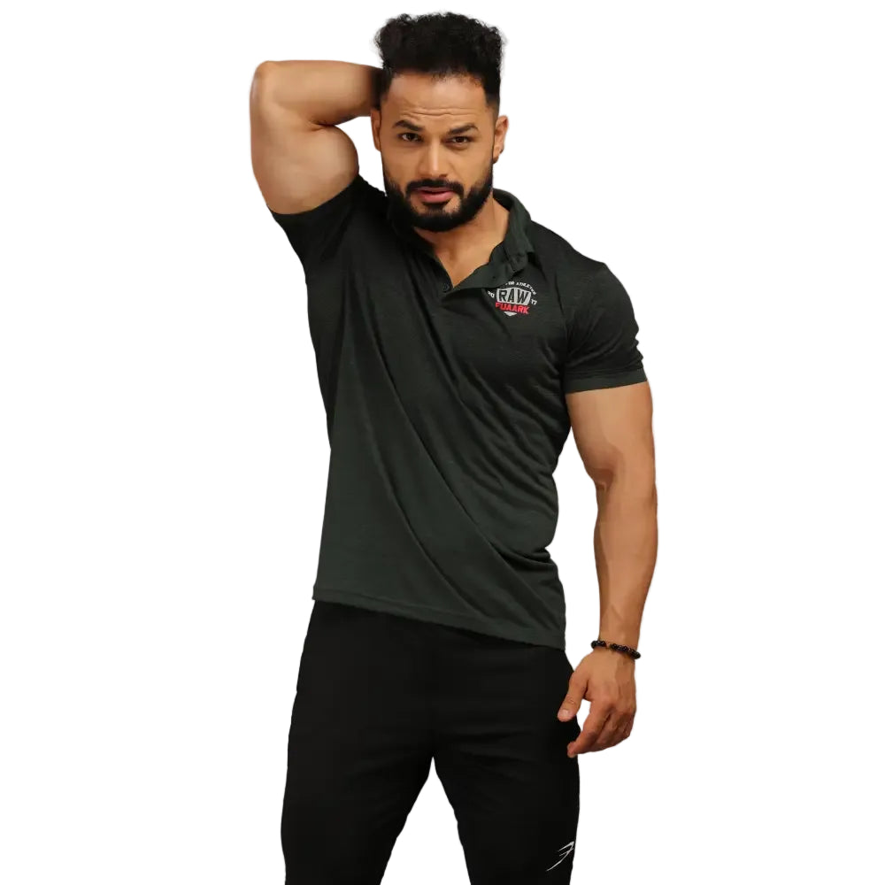 Raw Polo Slim Fit T-shirt Olive - Tshirts
