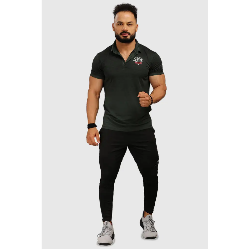 Raw Polo Slim Fit T-shirt Olive - Tshirts