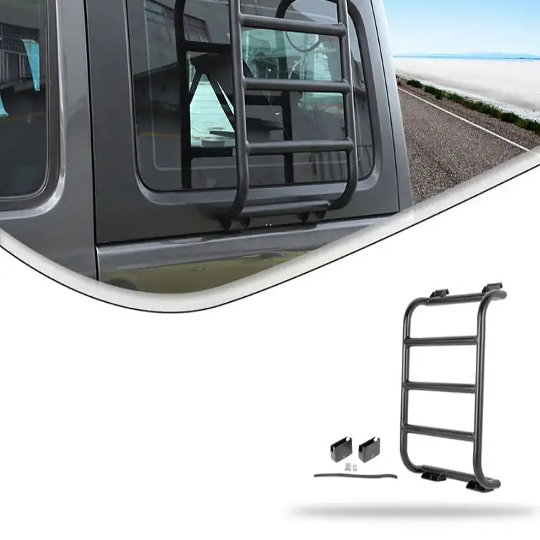 Rear Window Rack / Ladder for RV’s & Campervans - Black - HBC