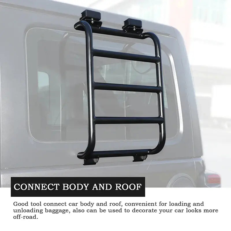 Rear Window Rack / Ladder for RV’s & Campervans - Black - HBC