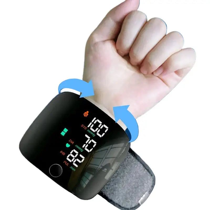Rechargeable Digital Wrist Blood Pressure Monitor - Black / Blood Pressure Monitor - HBC