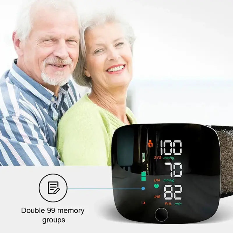 Rechargeable Digital Wrist Blood Pressure Monitor - Black / Blood Pressure Monitor - HBC