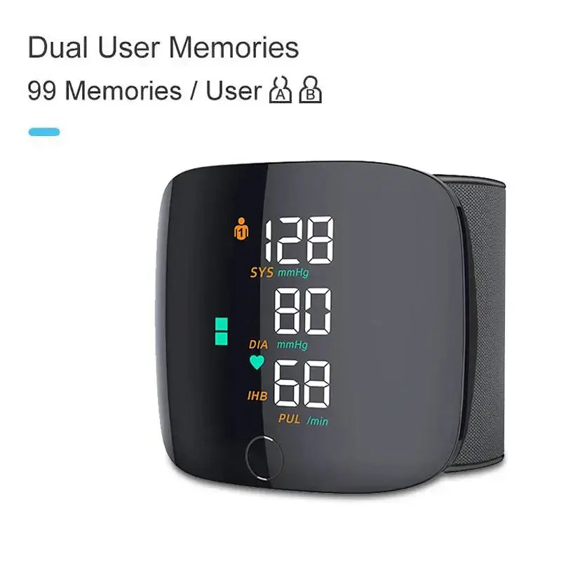 Rechargeable Digital Wrist Blood Pressure Monitor - Black / Blood Pressure Monitor - HBC