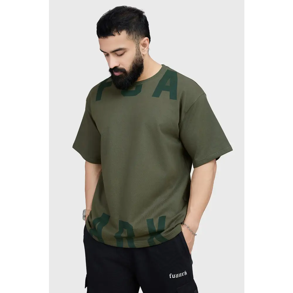 Refined Oversized T-shirt Olive