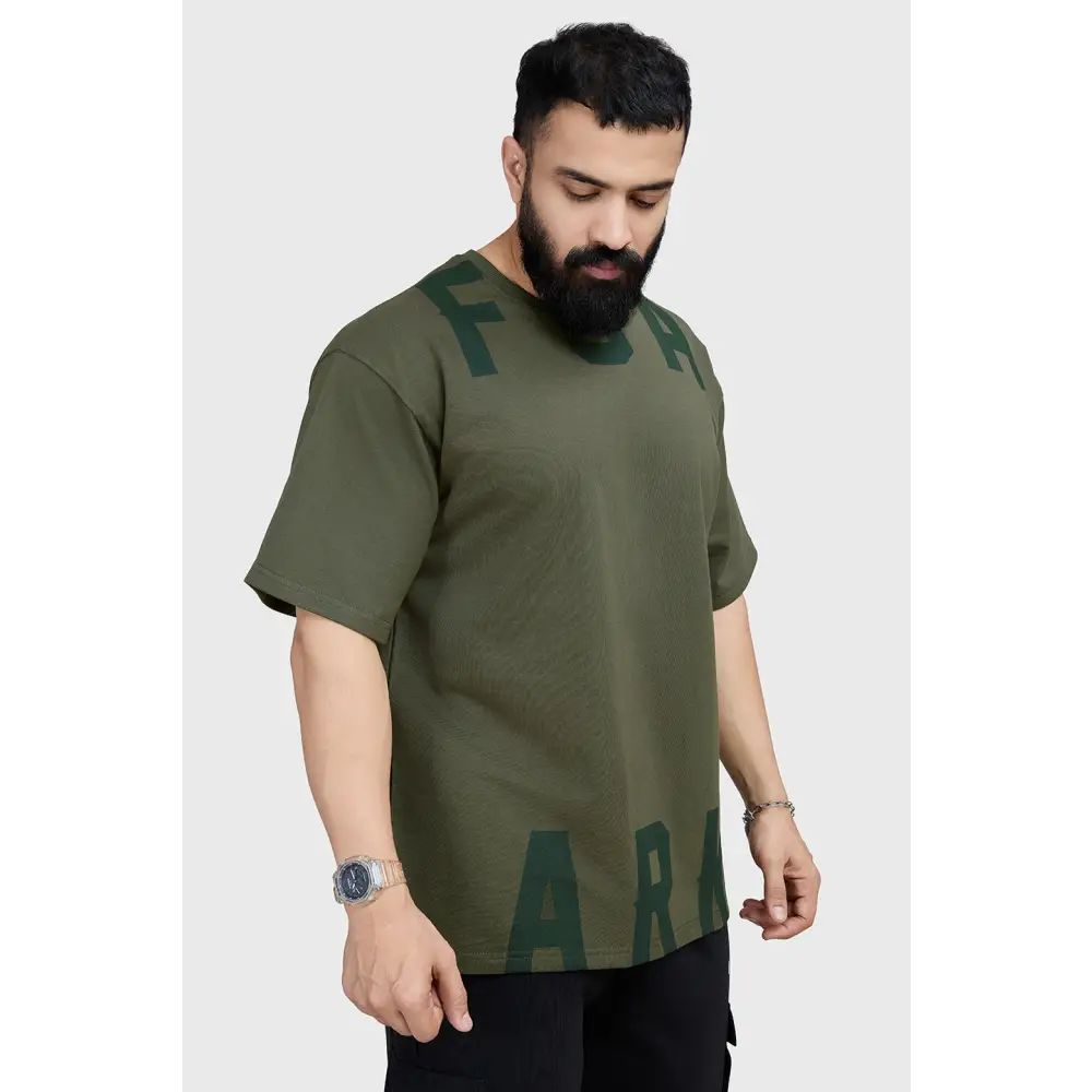 Refined Oversized T-shirt Olive