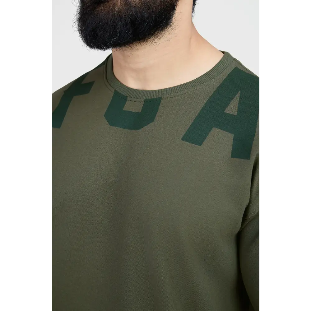 Refined Oversized T-shirt Olive
