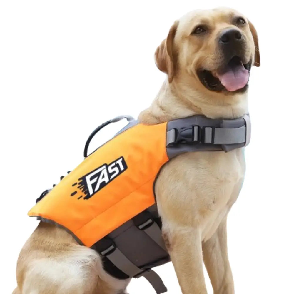 Reflective Dog Life Jacket – Adjustable Summer Swimming Vest - Orange / Small - SS