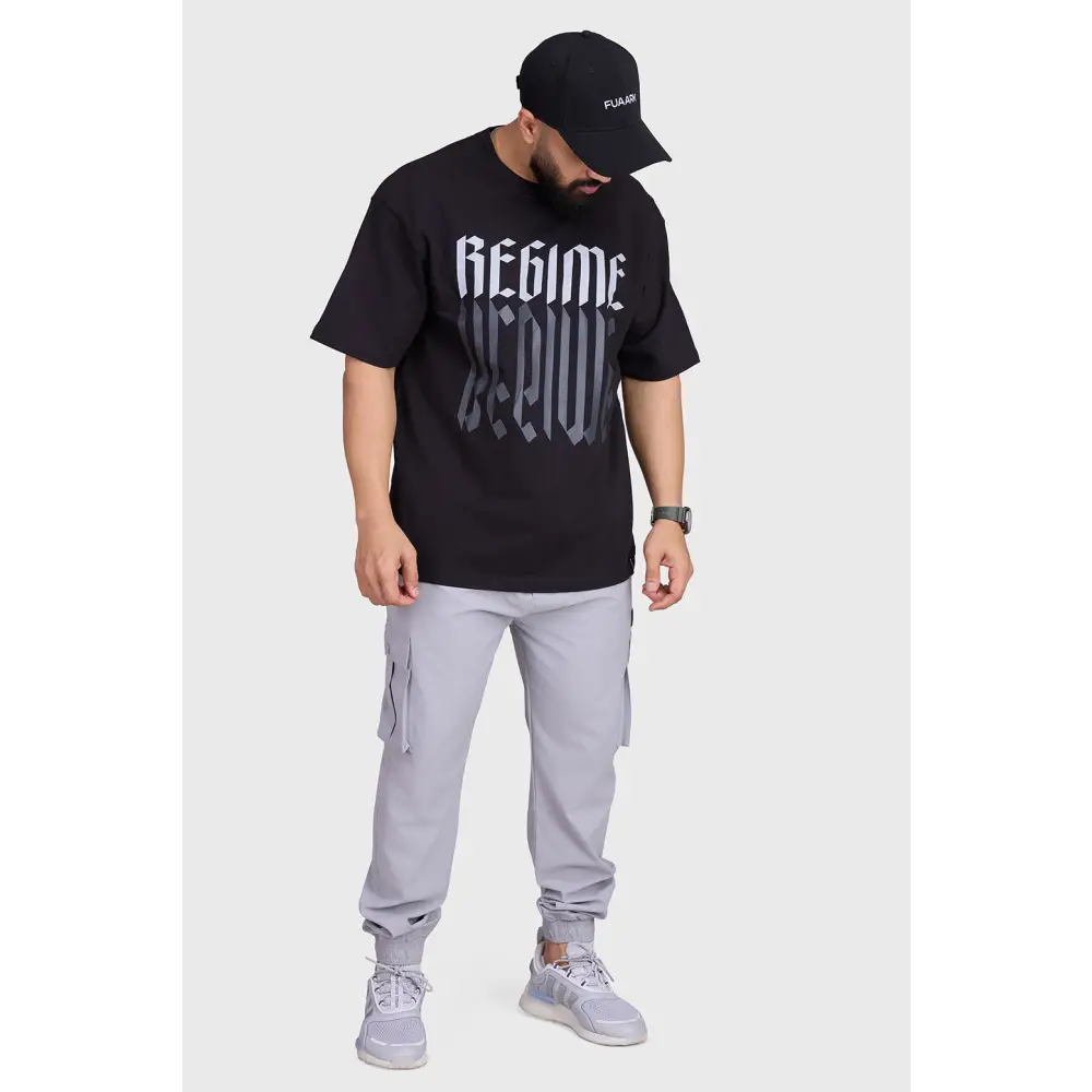 Regime Oversized T-shirts Black