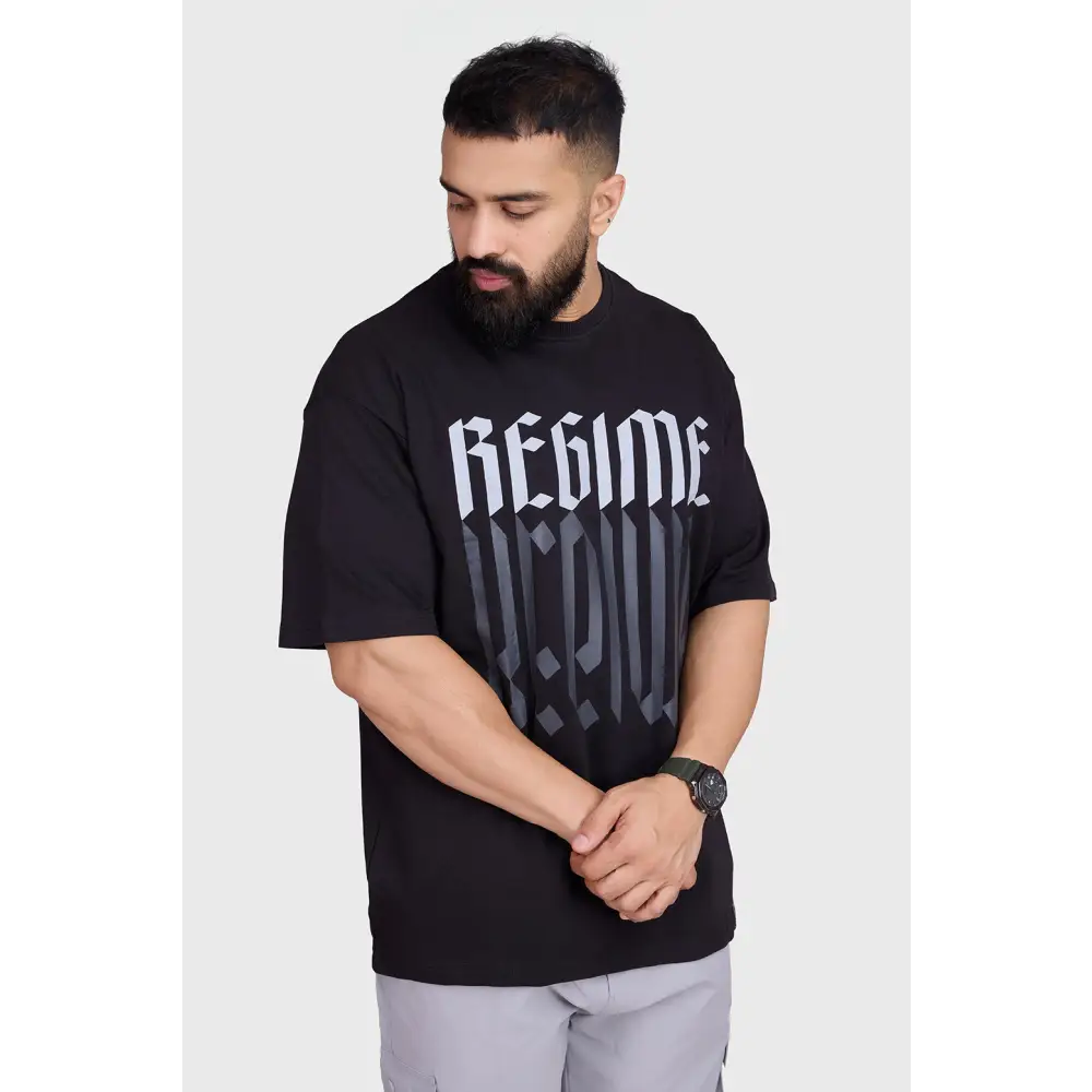 Regime Oversized T-shirts Black