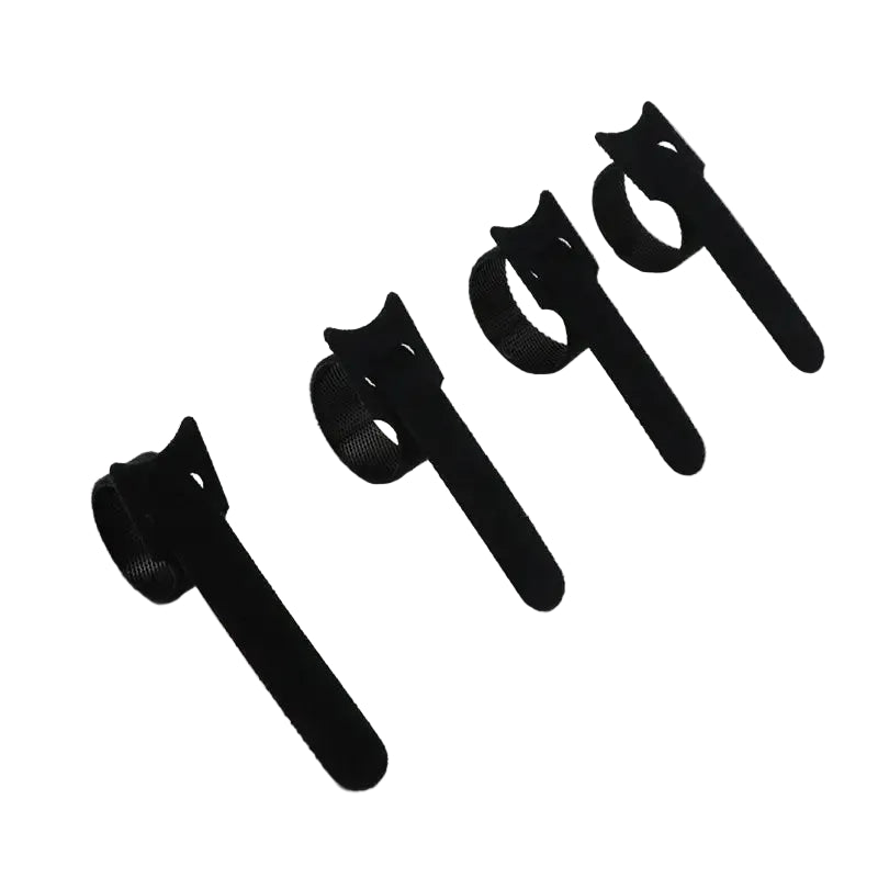 Releasable Cable Ties Wire Organizer Black 15 20 25 30cm Nylon Hook Loop Straps Wrap Zip Bundle Bandage Tie Plastics