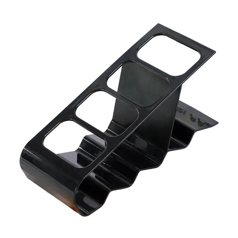 Remote Control Organizer Rack with Compartments Anti-slip Base Compact Storage for Tv Remotes and Mobile Devices - Black