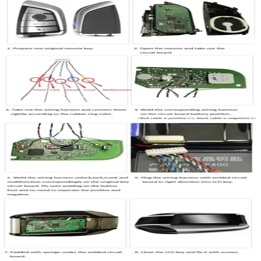 Remote Key For BMW Benz Audi Ford Jaguar Lexus Mazda Nissan Renault Suzuki Toyota CF568 Universal Modified Smart LCD