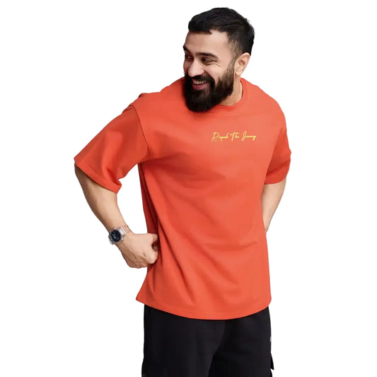 Respect The Journey Oversized T-shirt Orange - Tshirts