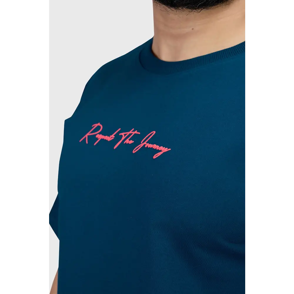 Respect The Journey Oversized T-shirt Teal - Tshirts