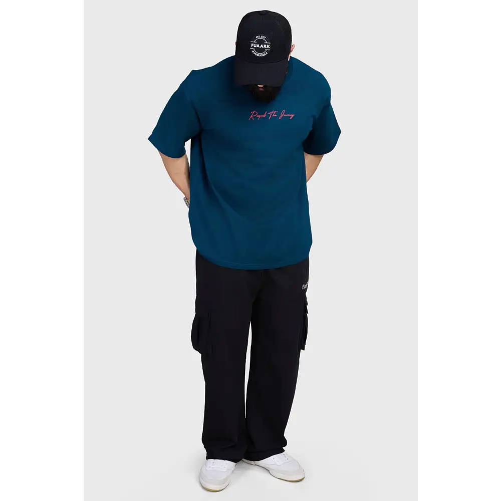 Respect The Journey Oversized T-shirt Teal - Tshirts