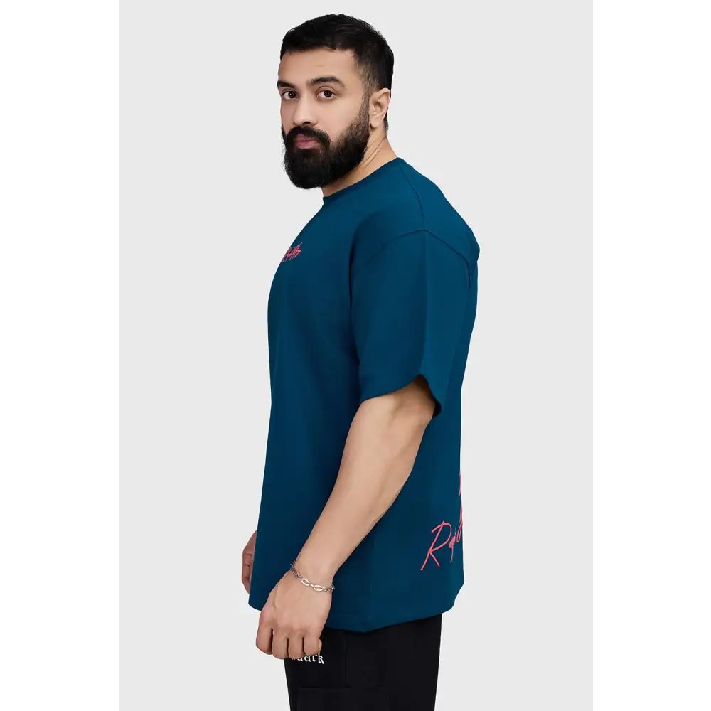 Respect The Journey Oversized T-shirt Teal - Tshirts