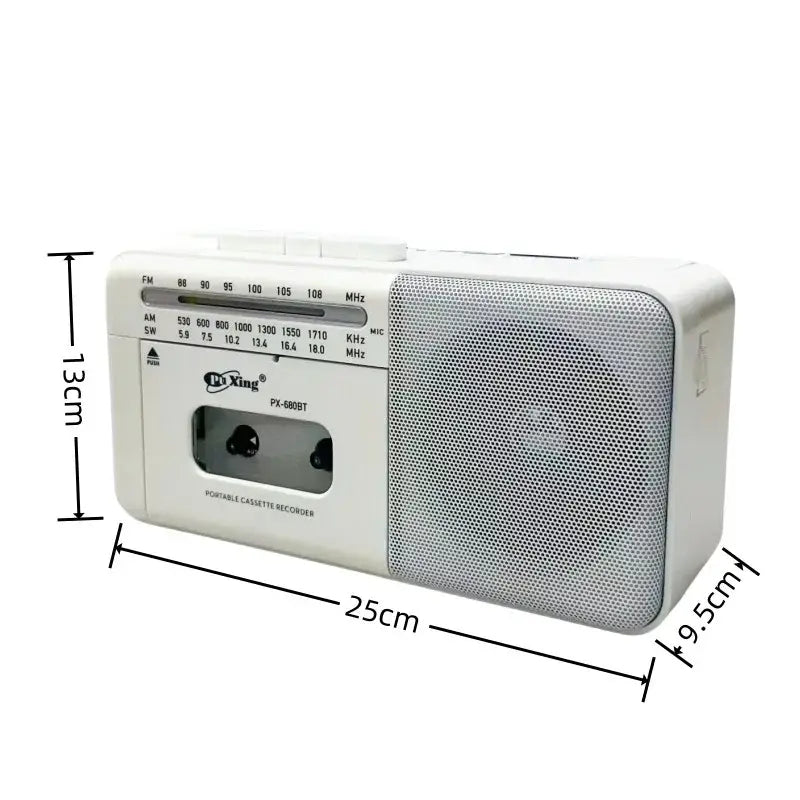 Retro Cassette Player with Bluetooth Radio - PX-680BT / Bluetooth Radio - SS