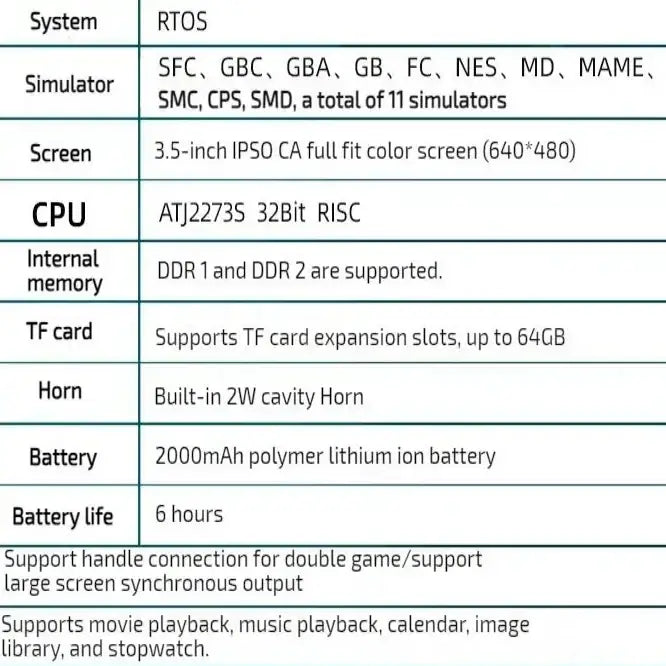 Retro Handheld Game Console 3.5’’ – 128GB (different colours and storage available) - 9eight5