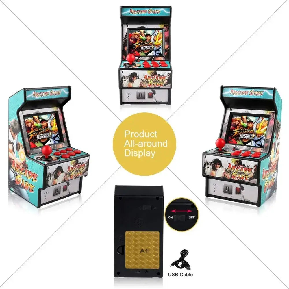 Retro Mini 16-Bit Handheld Game Console – 156 Built-in Games (5 colours available) - 9eight5