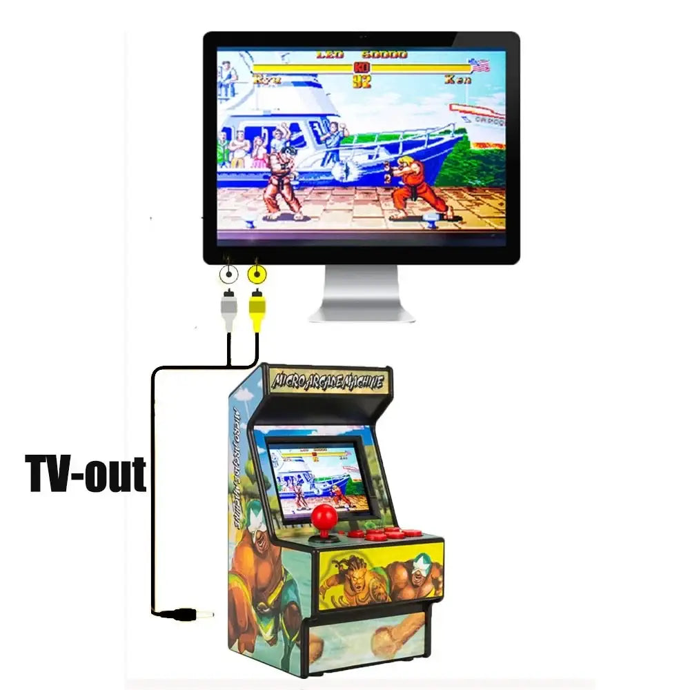 Retro Mini 16-Bit Handheld Game Console – 156 Built-in Games (5 colours available) - 9eight5