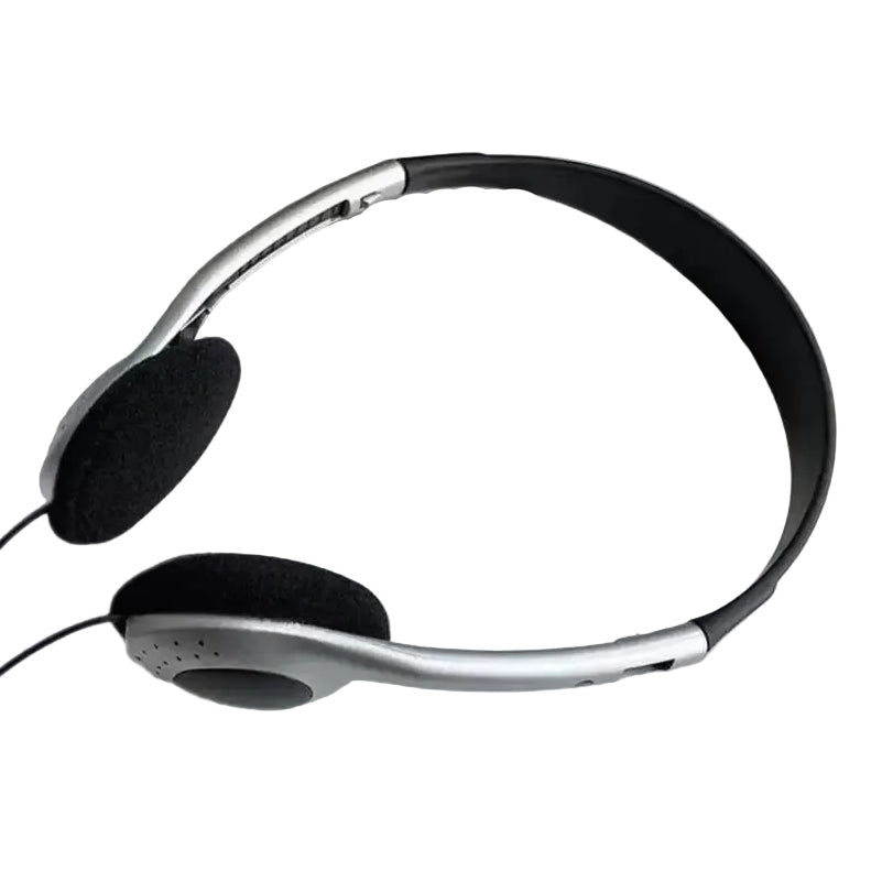 Retro Wired Over-Ear Headphones 3.5mm MP3 Walkman Style Earbud Hip Hop Trend Personality Sports Headset - sliver
