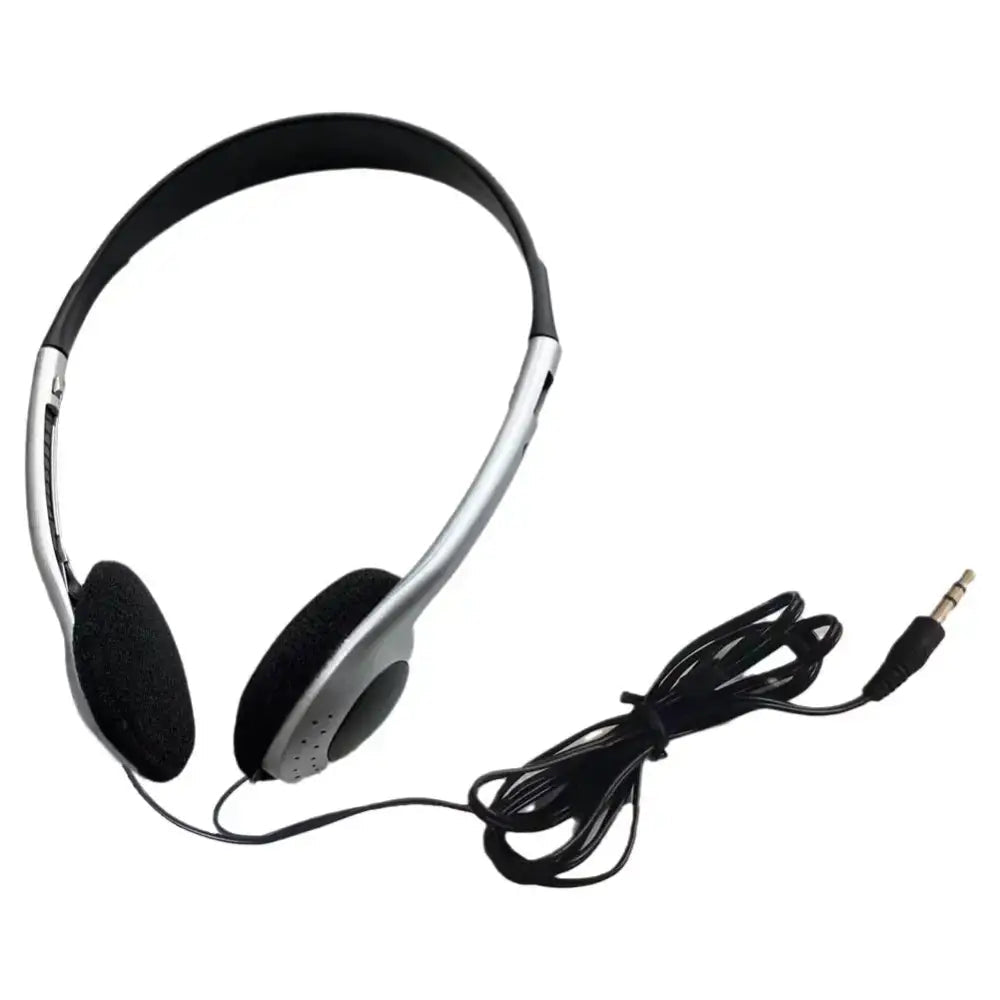Retro Wired Over-Ear Headphones 3.5mm MP3 Walkman Style Earbud Hip Hop Trend Personality Sports Headset - sliver