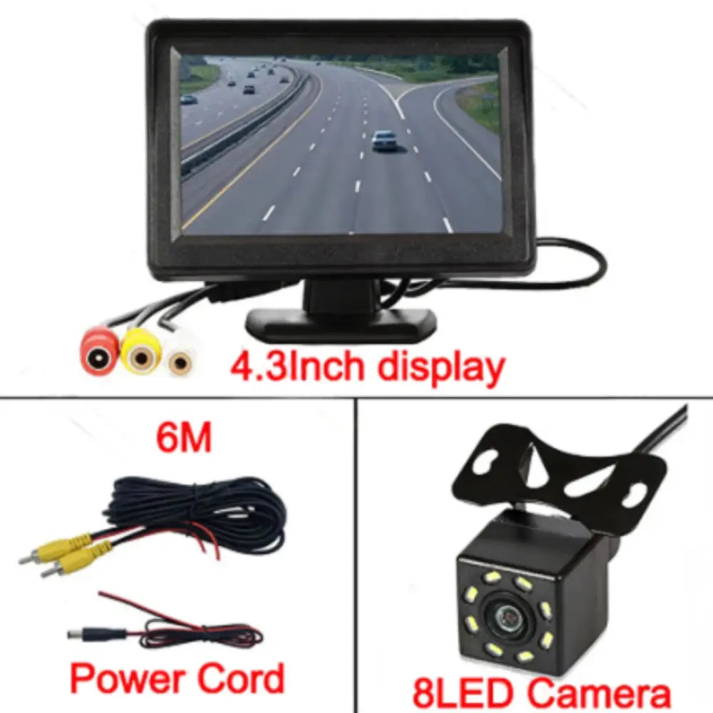 Reversing Camera - 4.3’’ (5 various types available) - X117- 8LED Camera - HBC