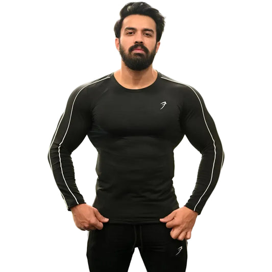 Revival Piping Fullsleeves T-shirt Black