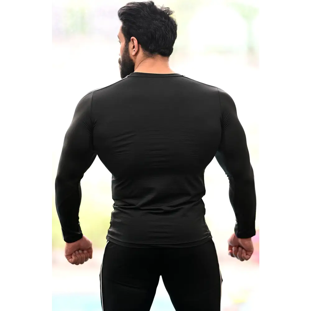 Revival Piping Fullsleeves T-shirt Black