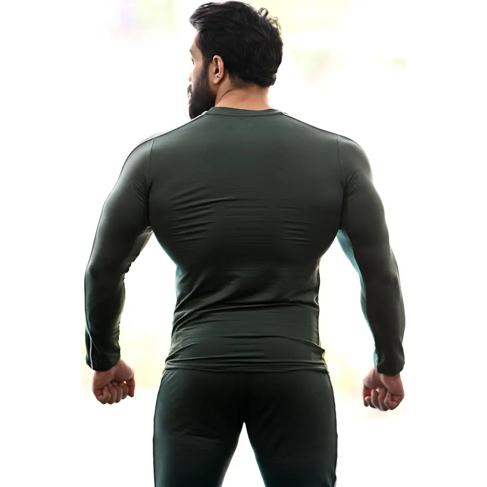 Revival Piping Fullsleeves T-shirt Green