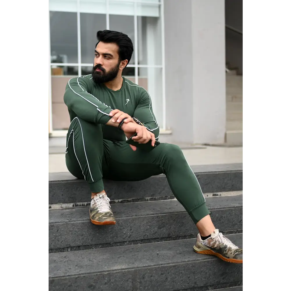 Revival Piping Fullsleeves T-shirt Green