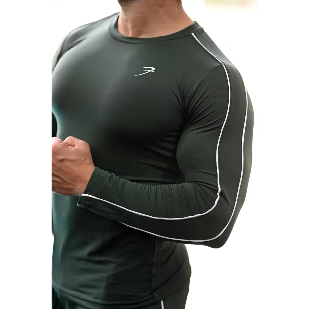Revival Piping Fullsleeves T-shirt Green