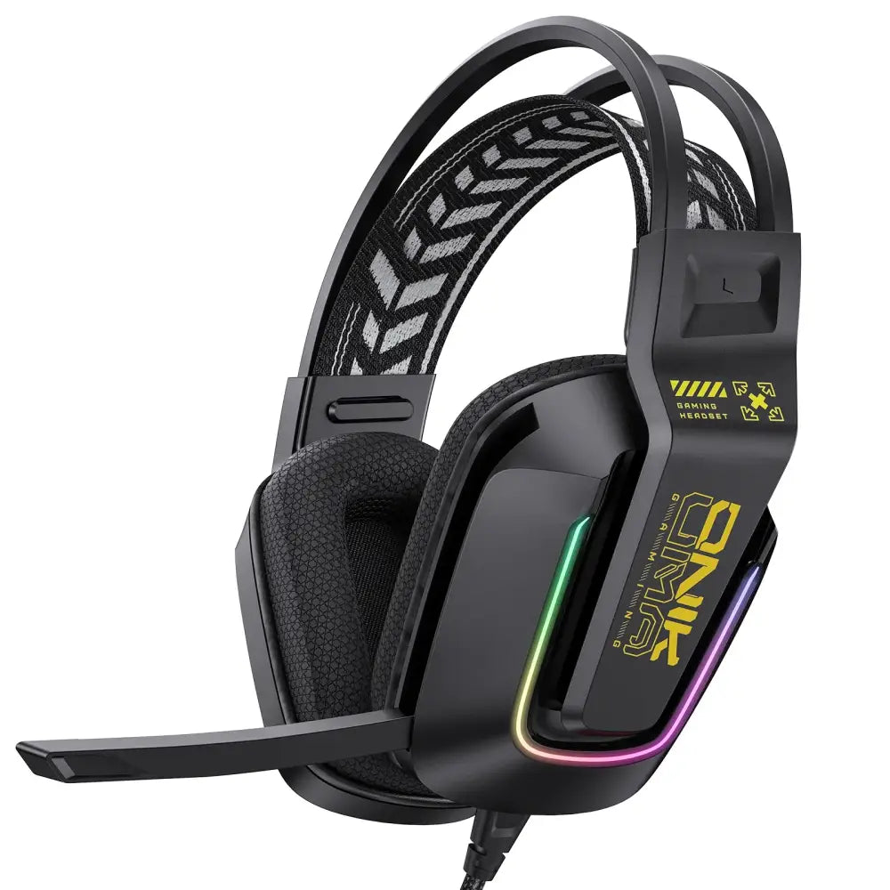 RGB Wired Gaming Headset – Over-Ear HIFI Stereo with Mic (available in 3 colours) - Black / Headphone - 9eight5