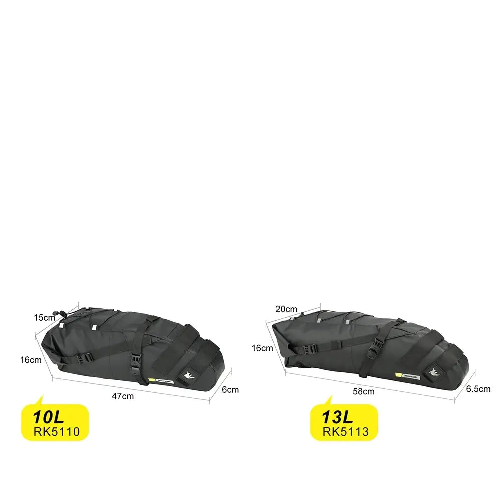 Rhinowalk Bike Bag Waterproof 10L13L Bicycle Saddle Bag Cycling Foldable Tail Rear Bag MTB Road Trunk Bikepacking