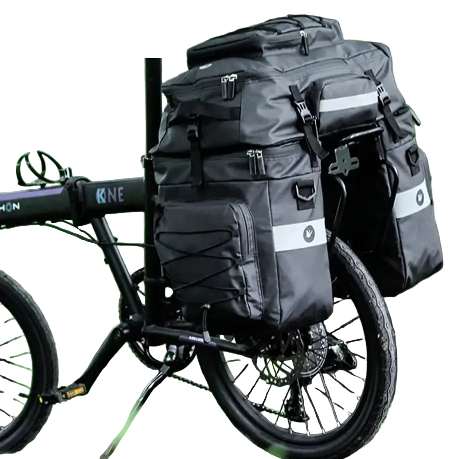 Rhinowalk Bike Pannier Bag 3 In 1 Big Capacity With Rain Cover Rear Rack Seat Trunk Bags For Mtb Road Folding Bicycles