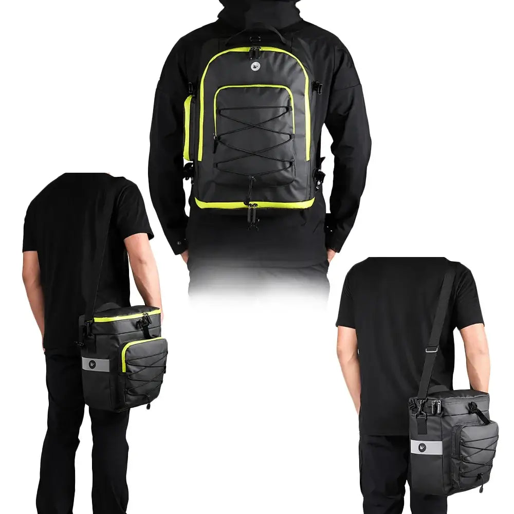 Rhinowalk Bike Pannier Bag 3 In 1 Big Capacity With Rain Cover Rear Rack Seat Trunk Bags For Mtb Road Folding Bicycles
