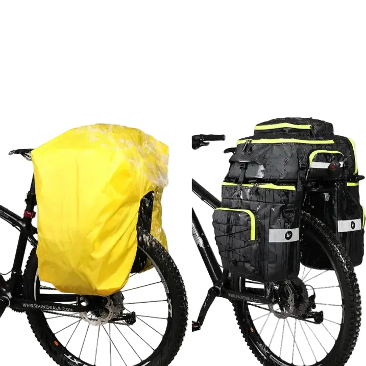 Rhinowalk Bike Pannier Bag 3 In 1 Big Capacity With Rain Cover Rear Rack Seat Trunk Bags For Mtb Road Folding Bicycles