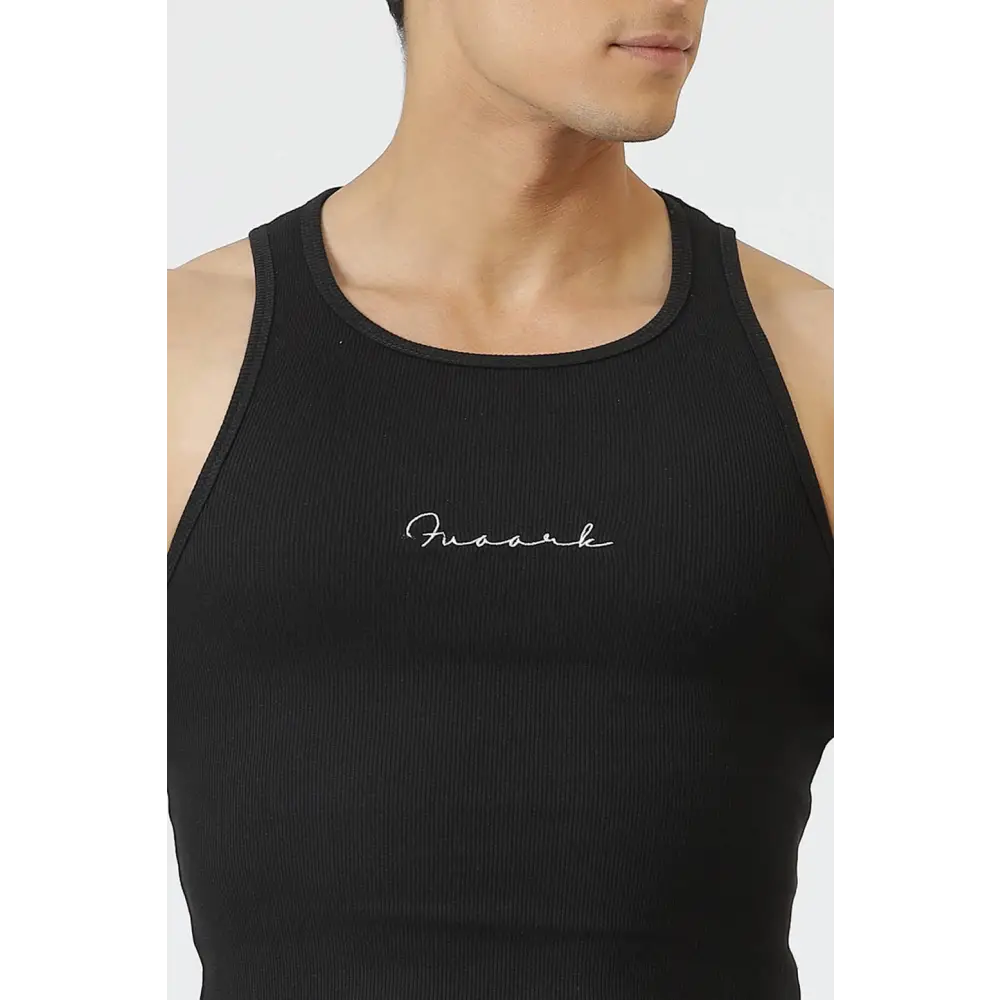 Ribbed Tank Black - Vest