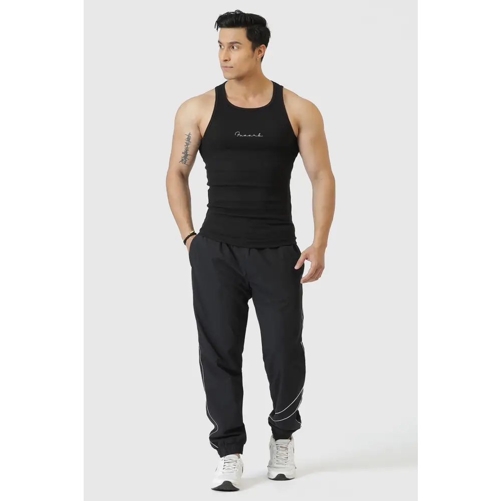 Ribbed Tank Black - Vest