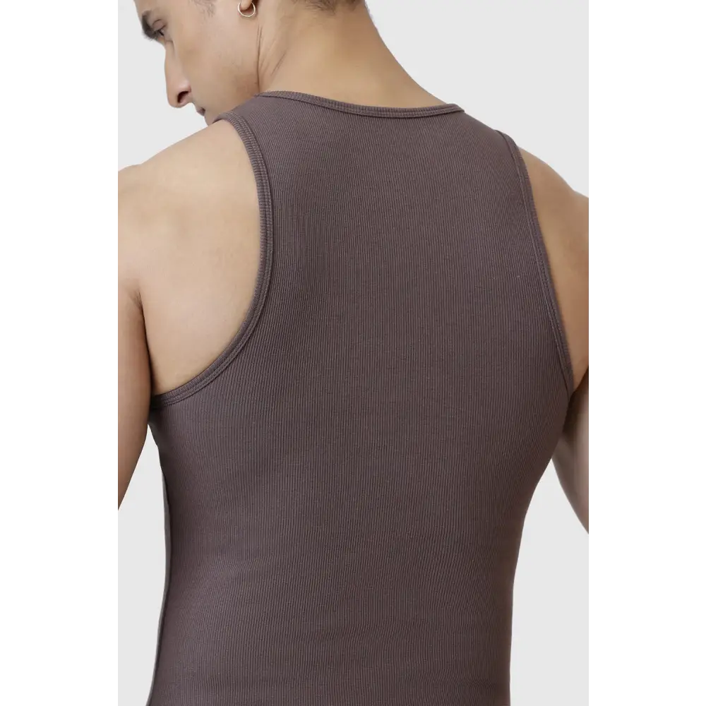 Ribbed Tank Brown - Vest
