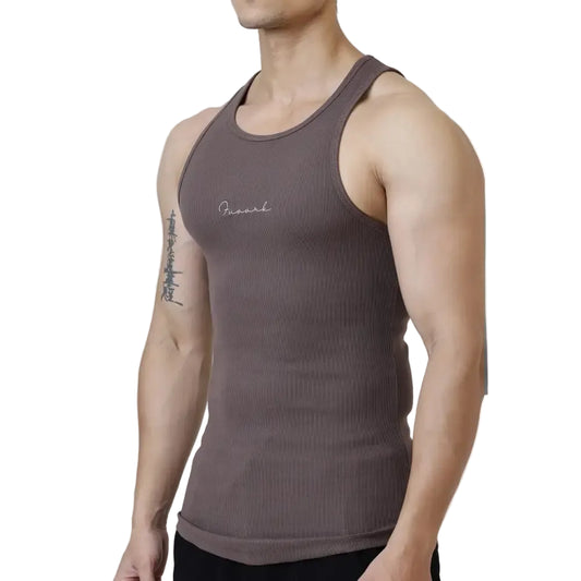 Ribbed Tank Brown - Vest