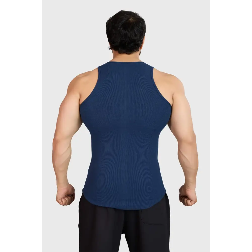 Ribbed Tank Navy - Vest