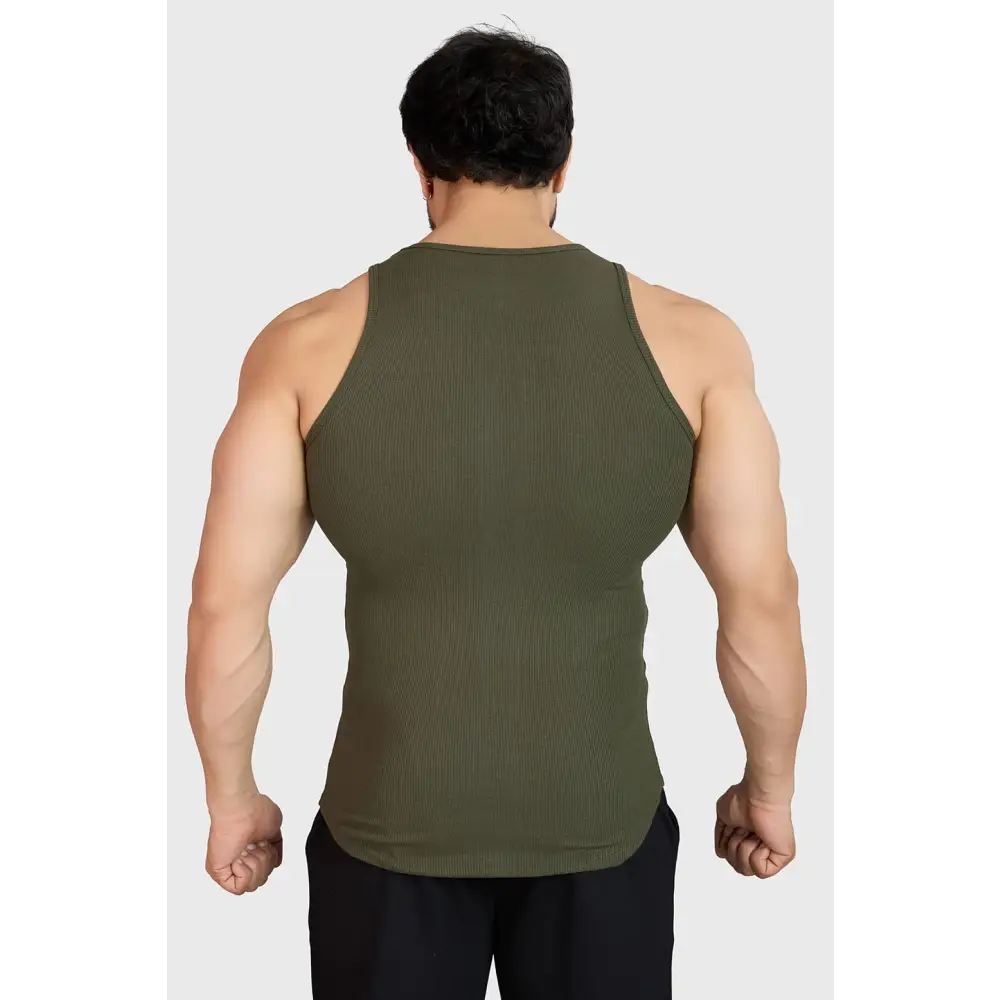 Ribbed Tank Olive - Vest