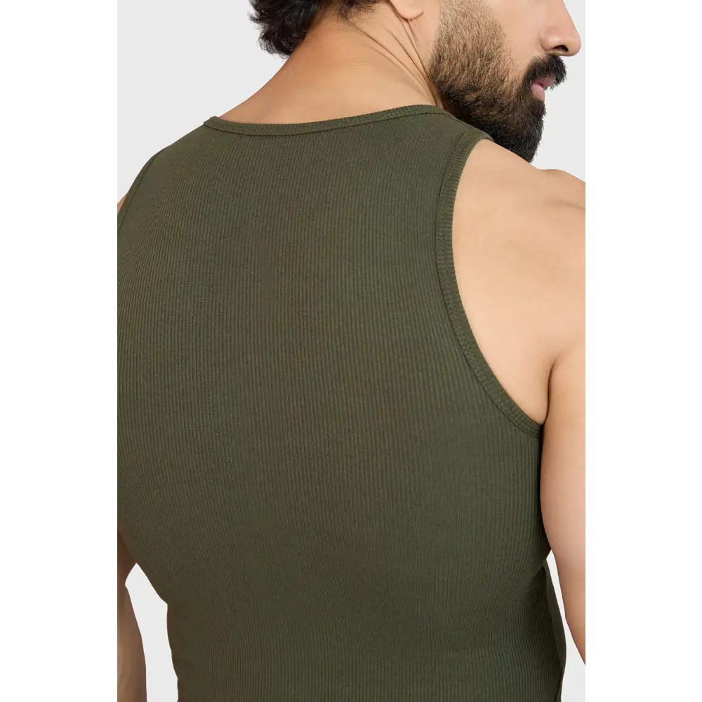 Ribbed Tank Olive - Vest