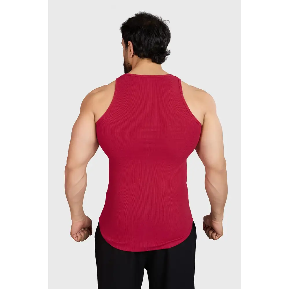 Ribbed Tank Red - Vest
